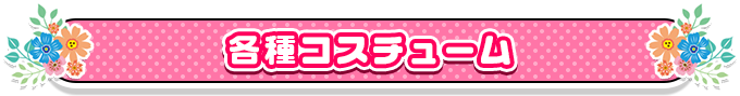 各種コスチューム