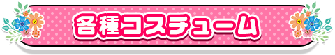 各種コスチューム